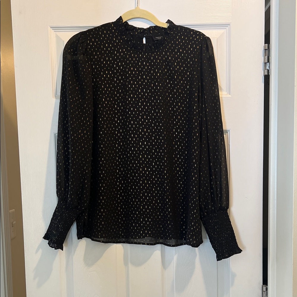 Rachel Zoe Elegant Black and Gold Women's Top